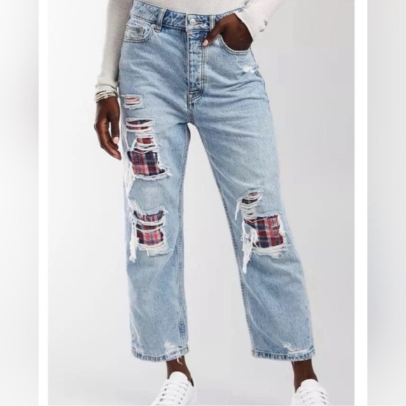 FREE PEOPLE We The Free High-Rise 90s Boyfriend Distressed Jeans - Picture 2 of 13